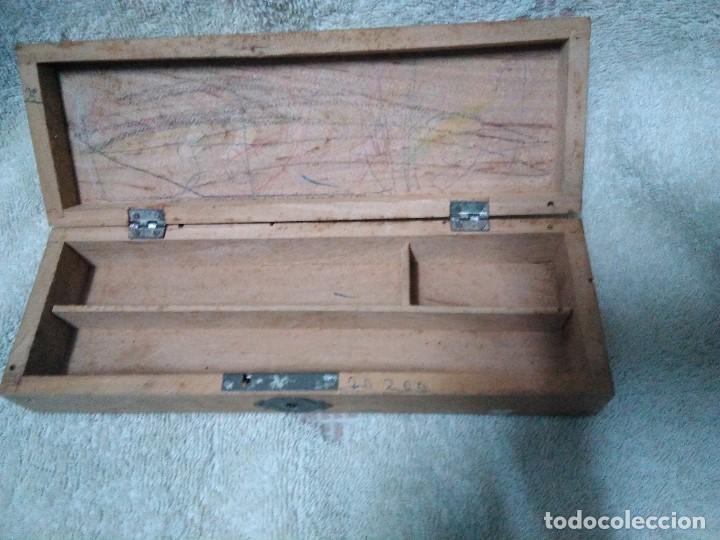 Antig&uuml;edades: Antiguo plumier de madera - Foto 3