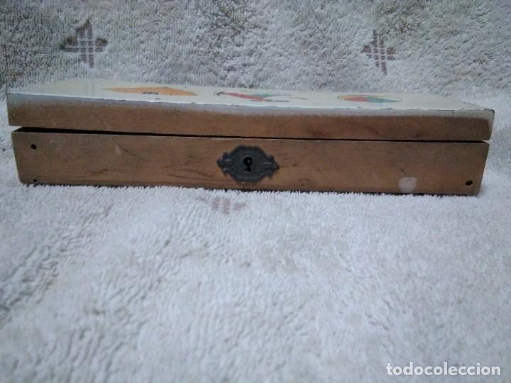 Antig&uuml;edades: Antiguo plumier de madera - Foto 4