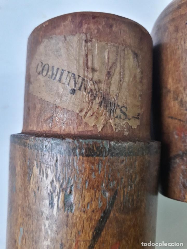Antig&uuml;edades: C&aacute;psula de madera torneada para comunicaciones - Foto 3