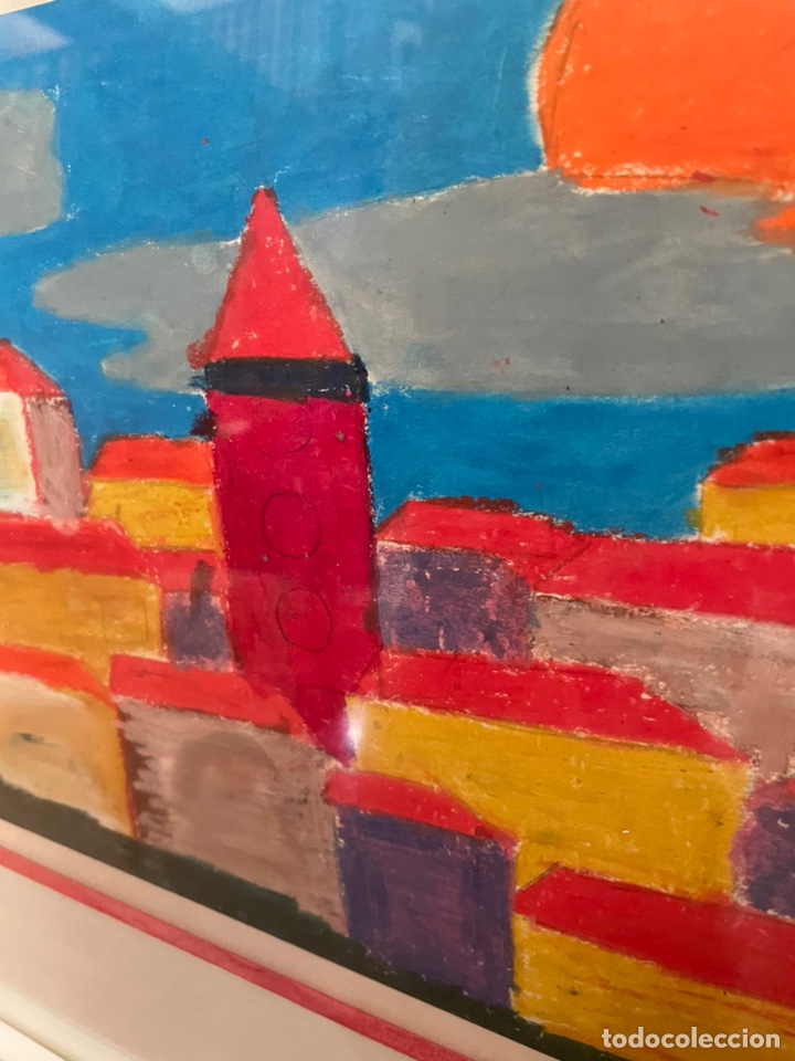Antig&uuml;edades: CUADRO PUEBLO EN COLORES - Foto 2