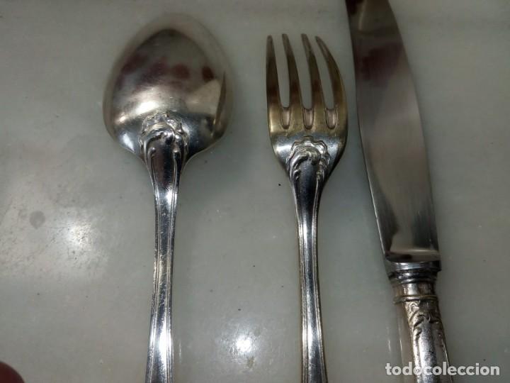 Antig&uuml;edades: Cuberter&iacute;a antigua ba&ntilde;o en plata - Foto 6