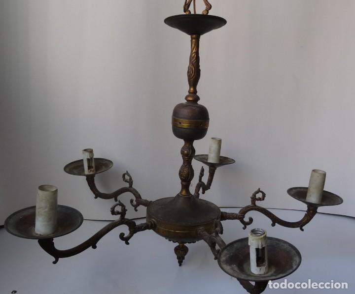 Antig&uuml;edades: LAMPARA DE TECHO BRONCE - Foto 1
