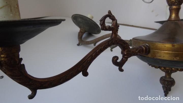 Antig&uuml;edades: LAMPARA DE TECHO BRONCE - Foto 3