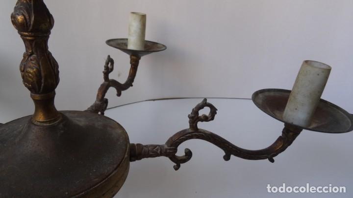 Antig&uuml;edades: LAMPARA DE TECHO BRONCE - Foto 5