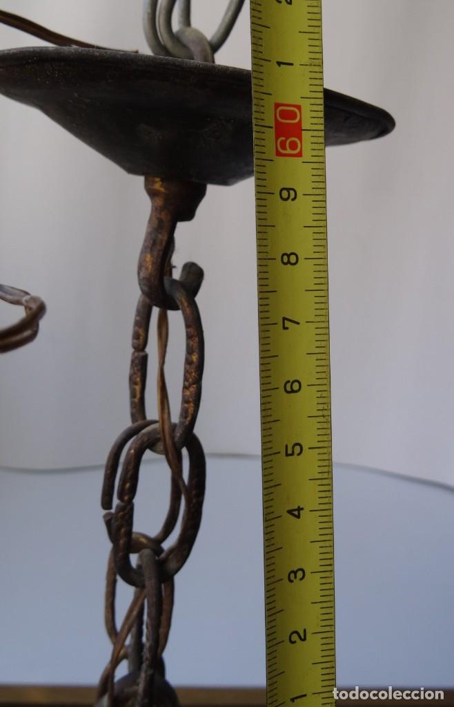 Antig&uuml;edades: LAMPARA DE TECHO BRONCE - Foto 8