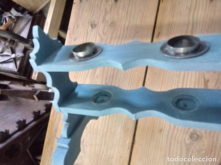 Antig&uuml;edades: Hachero o candelero de madera - Foto 8