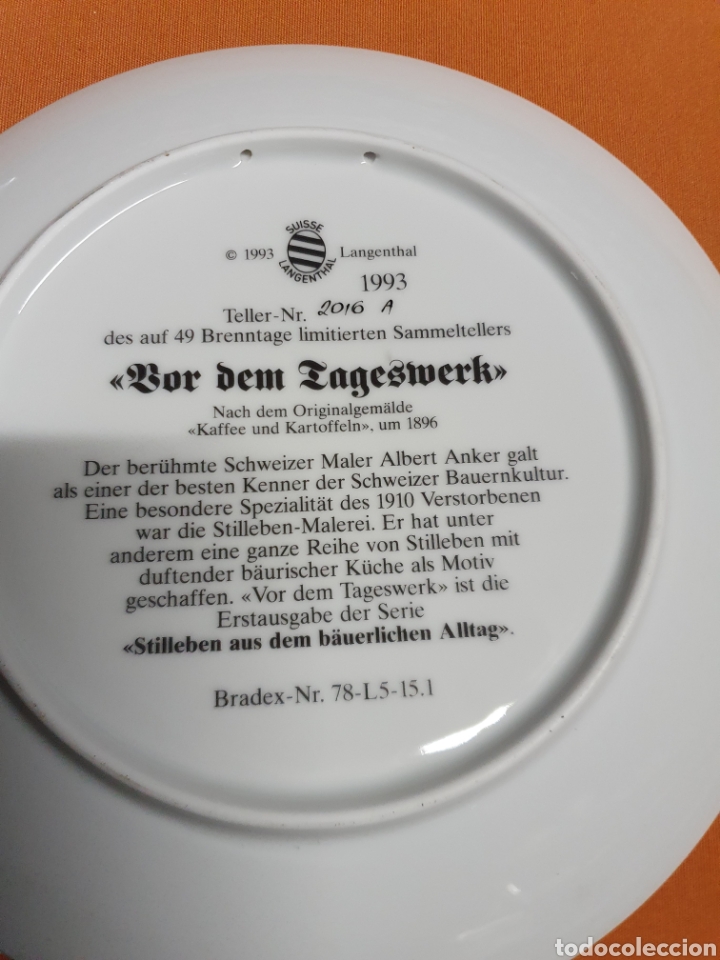 Antig&uuml;edades: Plato Porcelana colecci&oacute;n - Foto 3