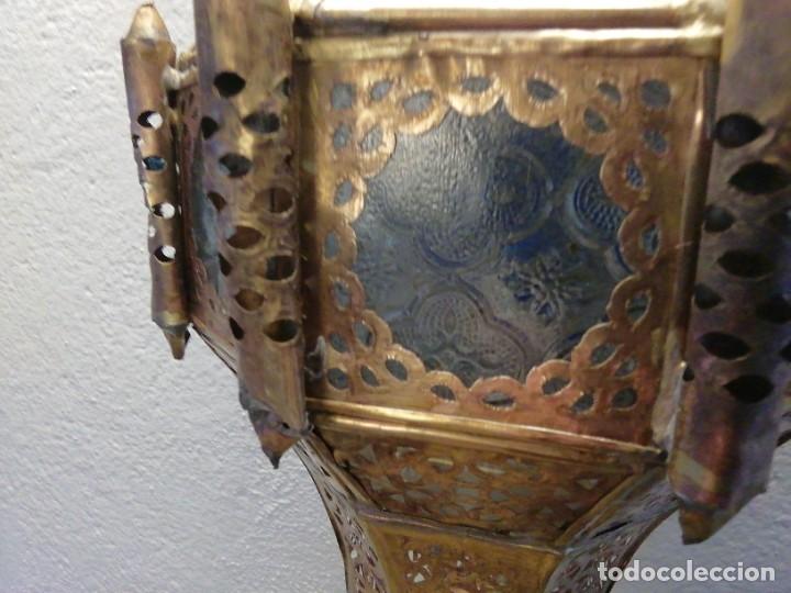 Antig&uuml;edades: FAROL GRANADINO LATON. 60CM (Rf:B/b*) - Foto 3