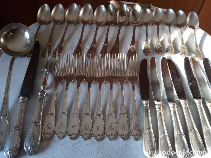 Antig&uuml;edades: Cuberter&iacute;a antigua ba&ntilde;o en plata - Foto 3