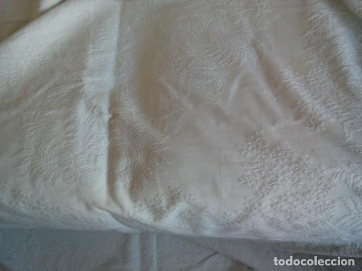 Antig&uuml;edades: COLCHA DE ALGODON BROCADO.1,70 (Rf:V-15/e) - Foto 1