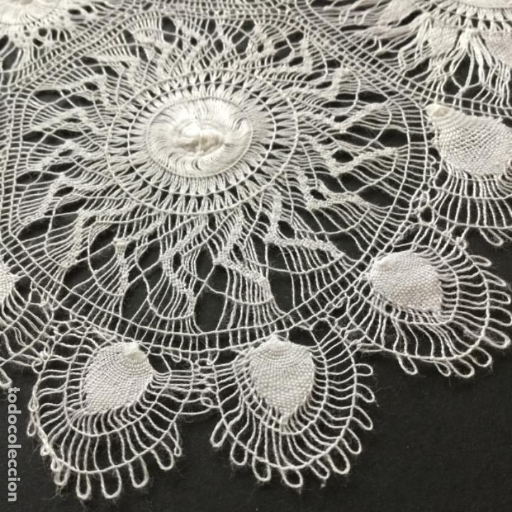 Antig&uuml;edades: Nanduti vintage blanco 40 cm - Foto 4