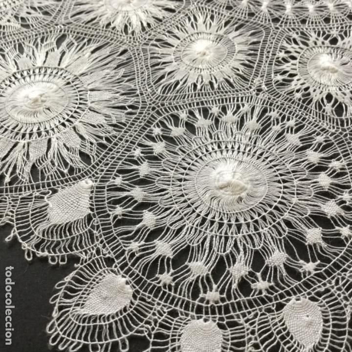 Antig&uuml;edades: Nanduti vintage blanco 40 cm - Foto 5