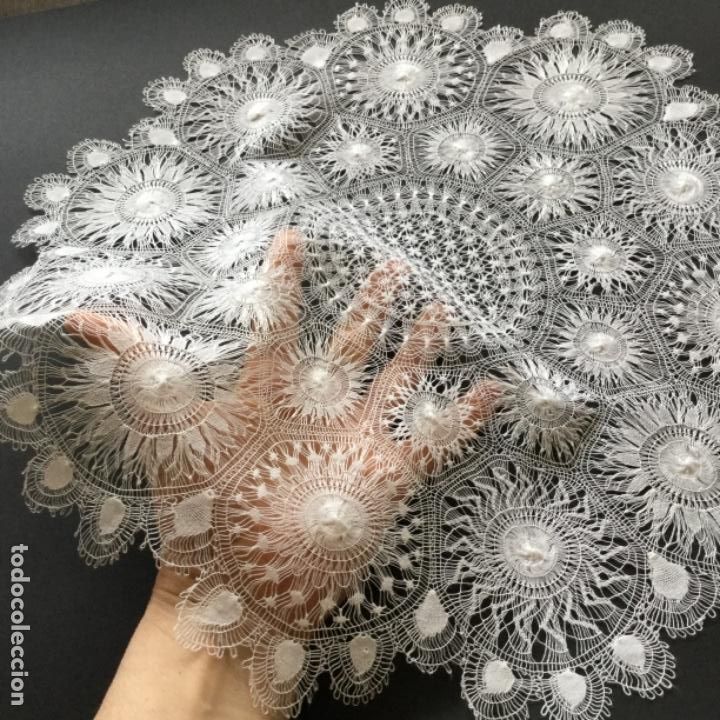 Antig&uuml;edades: Nanduti vintage blanco 40 cm - Foto 1