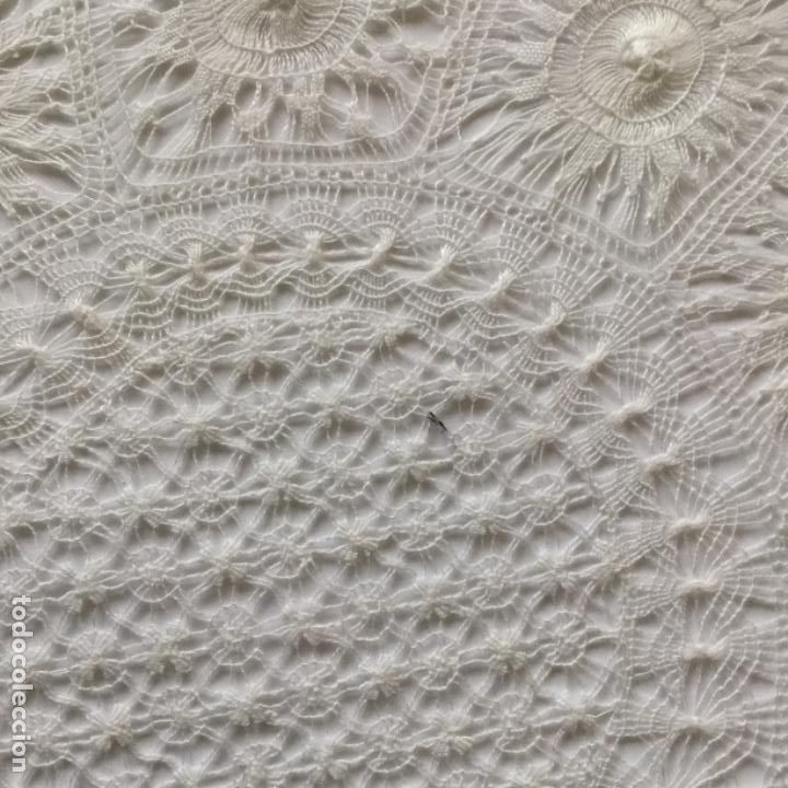 Antig&uuml;edades: Nanduti vintage blanco 40 cm - Foto 8