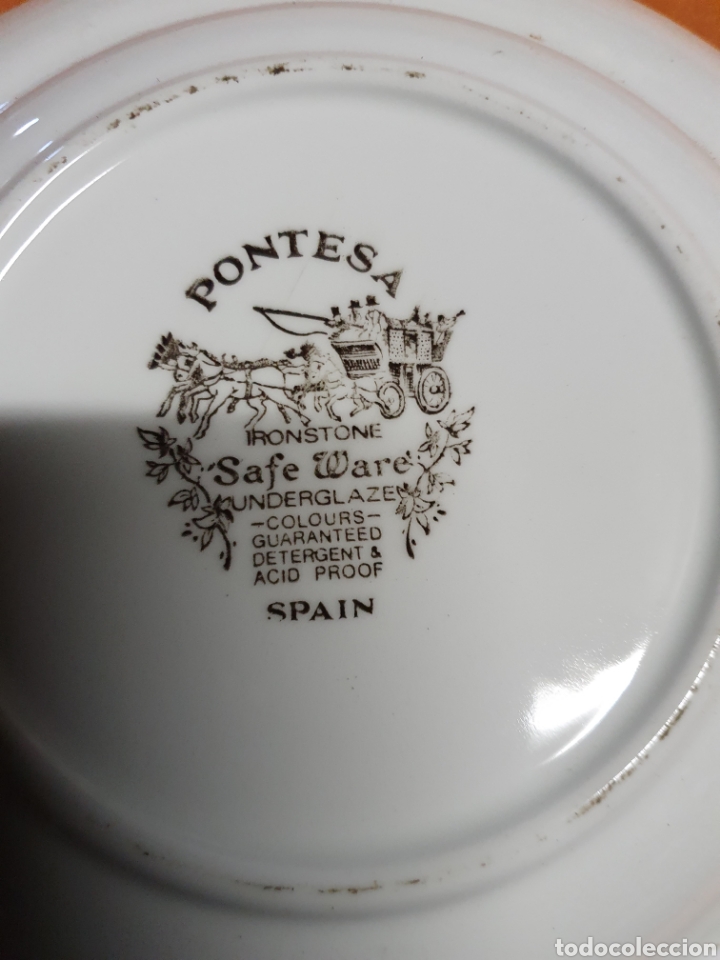Antig&uuml;edades: 6 platos Porcelana - Foto 3
