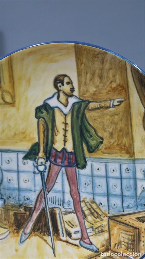 Antig&uuml;edades: PLATO CERAMICA CERVANTINO - Foto 2