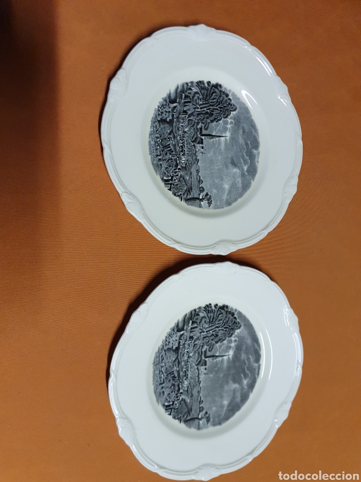 Antig&uuml;edades: 2 platos Porcelana - Foto 1