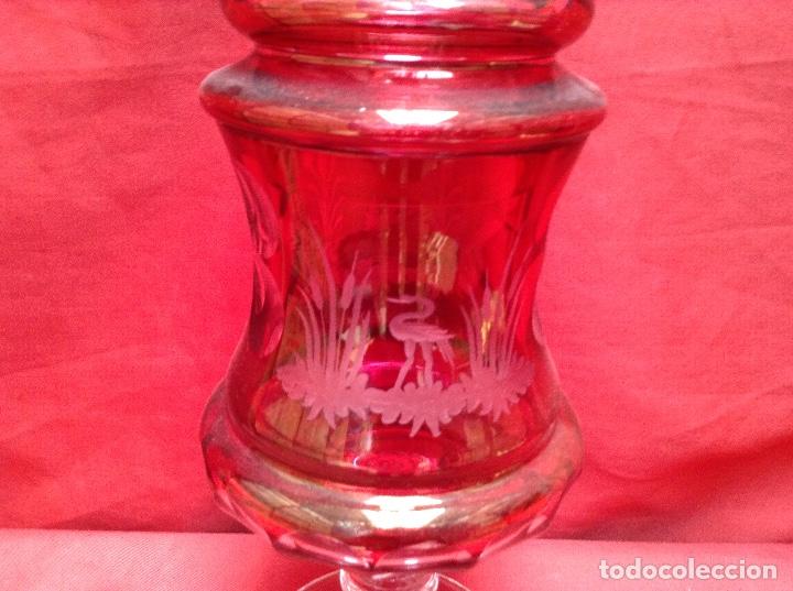 Antig&uuml;edades: Tarro de cristal tallado , medida. 34 - Foto 2