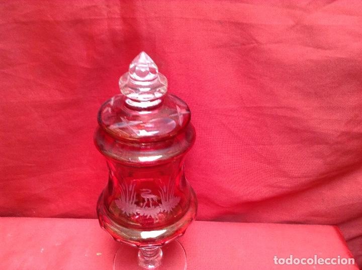 Antig&uuml;edades: Tarro de cristal tallado , medida. 34 - Foto 3