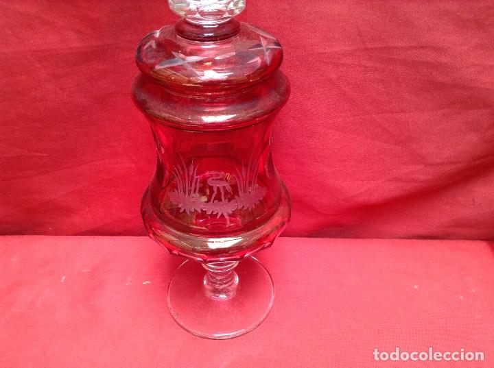Antig&uuml;edades: Tarro de cristal tallado , medida. 34 - Foto 4