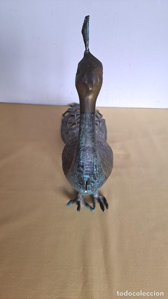Antig&uuml;edades: FIGURA DE PAVO REAL EN BRONCE - Foto 7