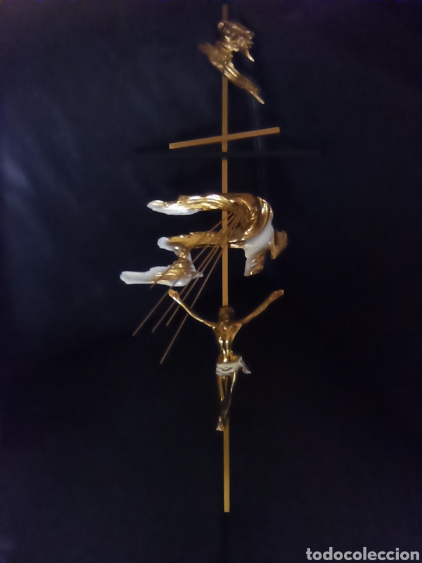 Antig&uuml;edades: crucifijo en bronce gran tama&ntilde;o. - Foto 9