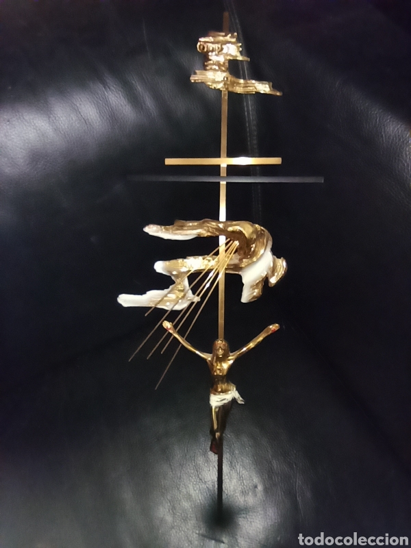 Antig&uuml;edades: crucifijo en bronce gran tama&ntilde;o. - Foto 10
