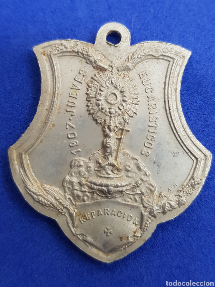 Antig&uuml;edades: Medalla Jueves eucar&iacute;stico a&ntilde;o 1907 - Foto 1