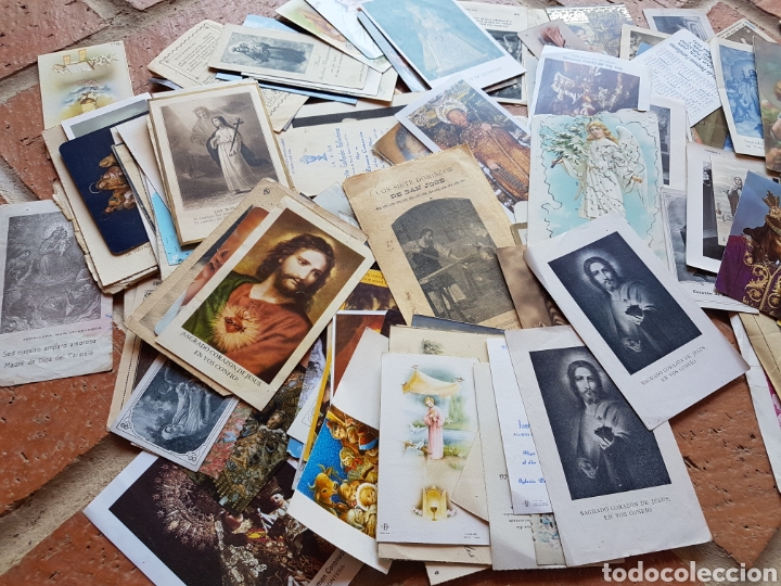 Antig&uuml;edades: Inmenso lote de estampillas religiosas - Foto 2