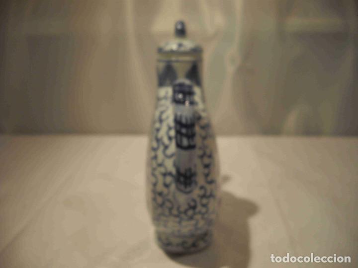 Antig&uuml;edades: TETERA CHINA DRAGONES AZULES - Foto 5