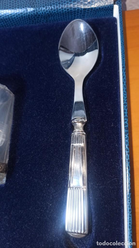 Antig&uuml;edades: CUBIERTO PLATA Y VASO CRISTAL INFANTIL. - Foto 2
