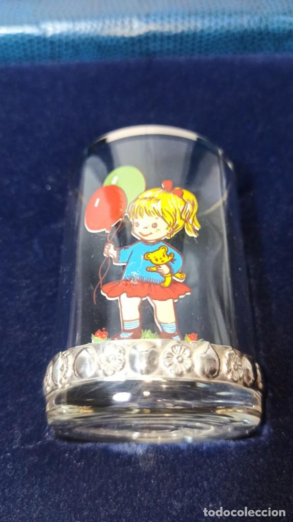 Antig&uuml;edades: CUBIERTO PLATA Y VASO CRISTAL INFANTIL. - Foto 4