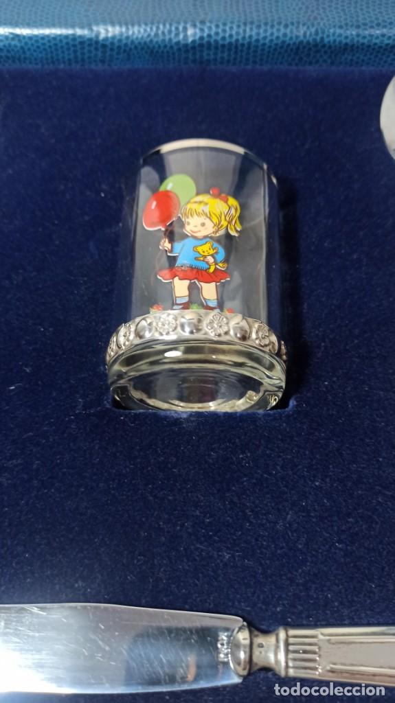 Antig&uuml;edades: CUBIERTO PLATA Y VASO CRISTAL INFANTIL. - Foto 5