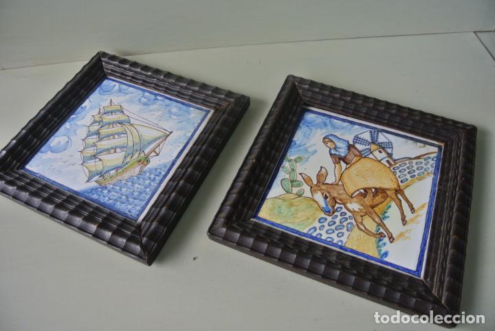 Antig&uuml;edades: Dos antiguos azulejos. Talavera - Foto 9