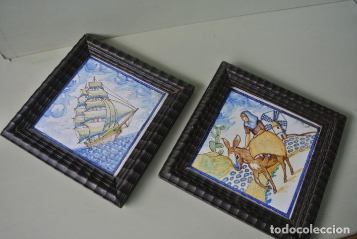 Antig&uuml;edades: Dos antiguos azulejos. Talavera - Foto 12
