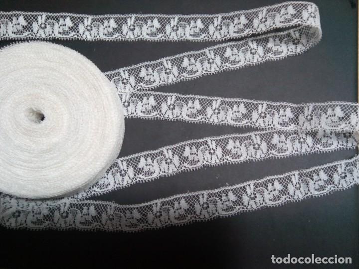 Antig&uuml;edades: ENCAJE SOBRE TUL.. 19 M. (Rf:P-43/a) - Foto 1