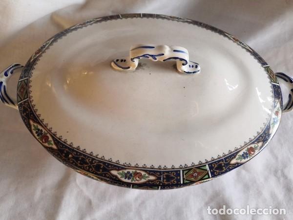 Antig&uuml;edades: ANTIGUA SOPERA DECORADA CON CENEFA, CON SELLO EN LA BASE - Foto 3