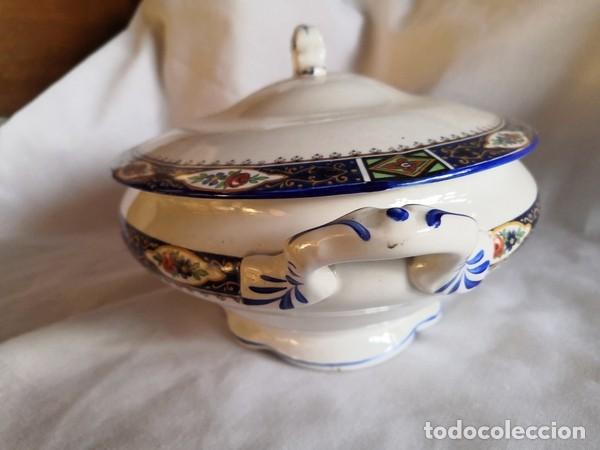 Antig&uuml;edades: ANTIGUA SOPERA DECORADA CON CENEFA, CON SELLO EN LA BASE - Foto 5