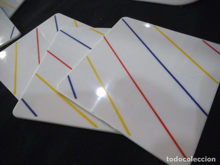 Antig&uuml;edades: BANDEJA Y POSA-VASOS ( BLANCO ) RAYAS - Foto 5