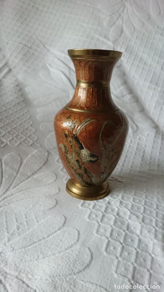 Antig&uuml;edades: PEQUE&Ntilde;O JARR&Oacute;N DE BRONCE? Y ESMALTE - Foto 6