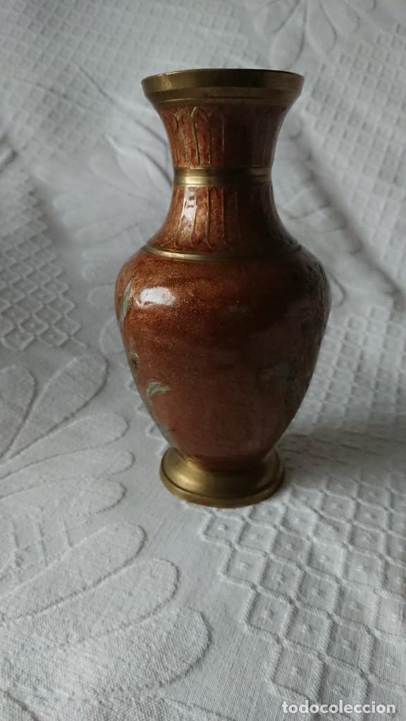 Antig&uuml;edades: PEQUE&Ntilde;O JARR&Oacute;N DE BRONCE? Y ESMALTE - Foto 7