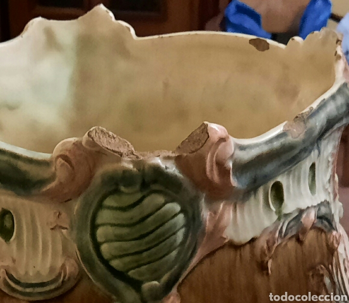 Antig&uuml;edades: Jarron Ceramica, con pedestal - Foto 5