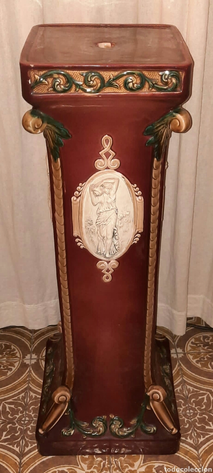 Antig&uuml;edades: Jarron de Ceramica Rojo - Foto 3