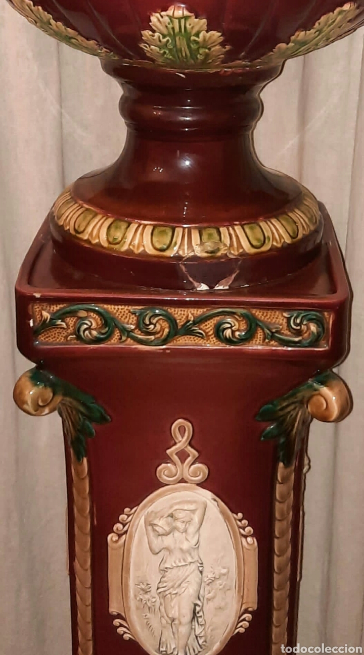 Antig&uuml;edades: Jarron de Ceramica Rojo - Foto 7