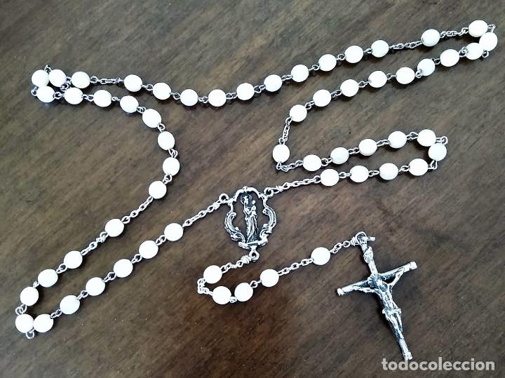 Antig&uuml;edades: ROSARIO EN PLATA Y N&Aacute;CAR NATURAL - Foto 2