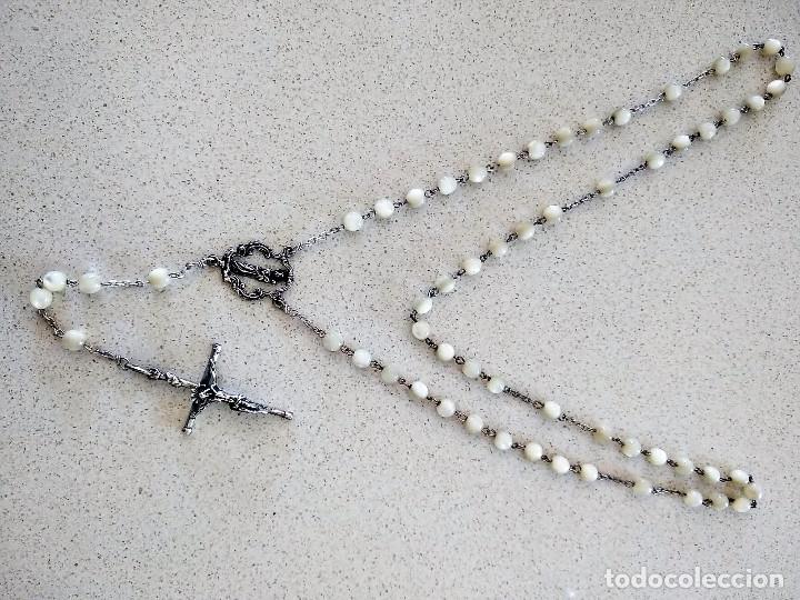Antig&uuml;edades: ROSARIO EN PLATA Y N&Aacute;CAR NATURAL - Foto 3