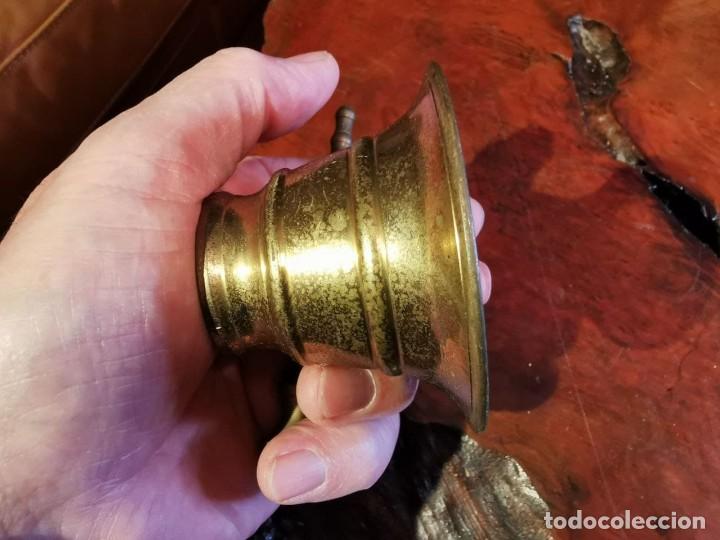 Antig&uuml;edades: PEQUE&Ntilde;O MORTERO DE BRONCE 7X5 CM - Foto 4