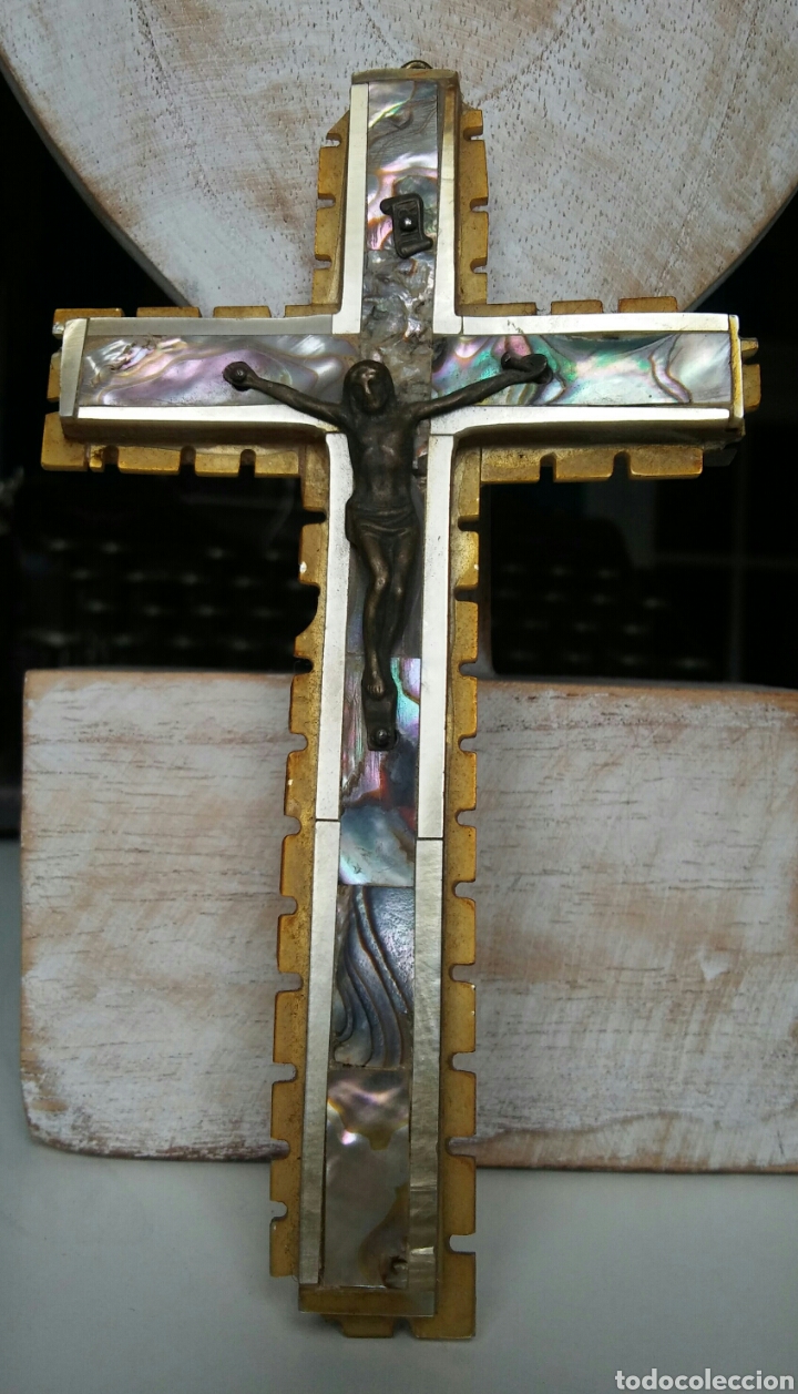 Antig&uuml;edades: Cruz madre perla - Betlehem - Foto 4