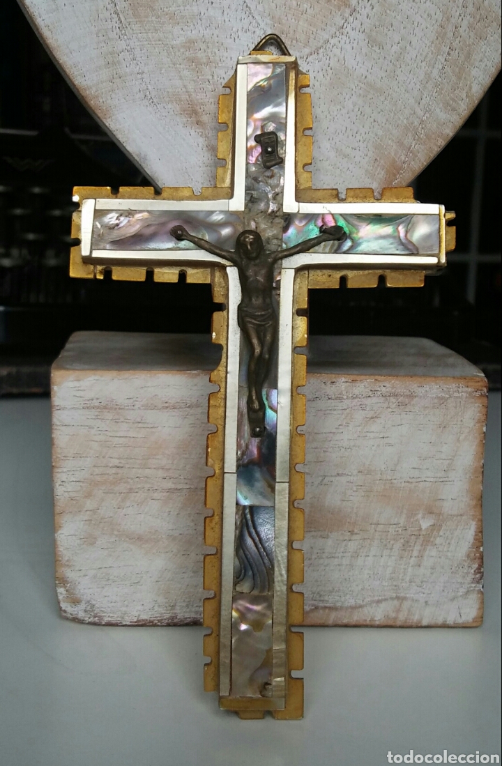 Antig&uuml;edades: Cruz madre perla - Betlehem - Foto 5