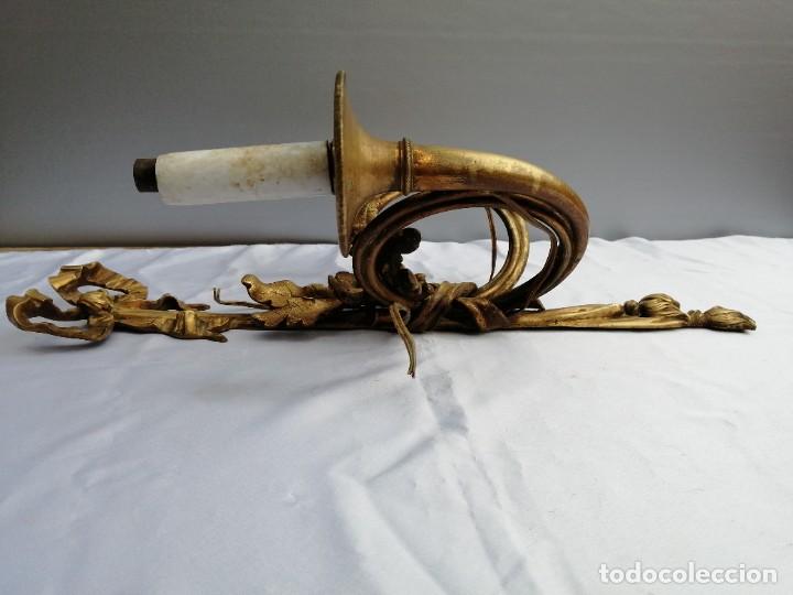 Antig&uuml;edades: Antiguo aplique Imperio bronce dorado - Foto 7